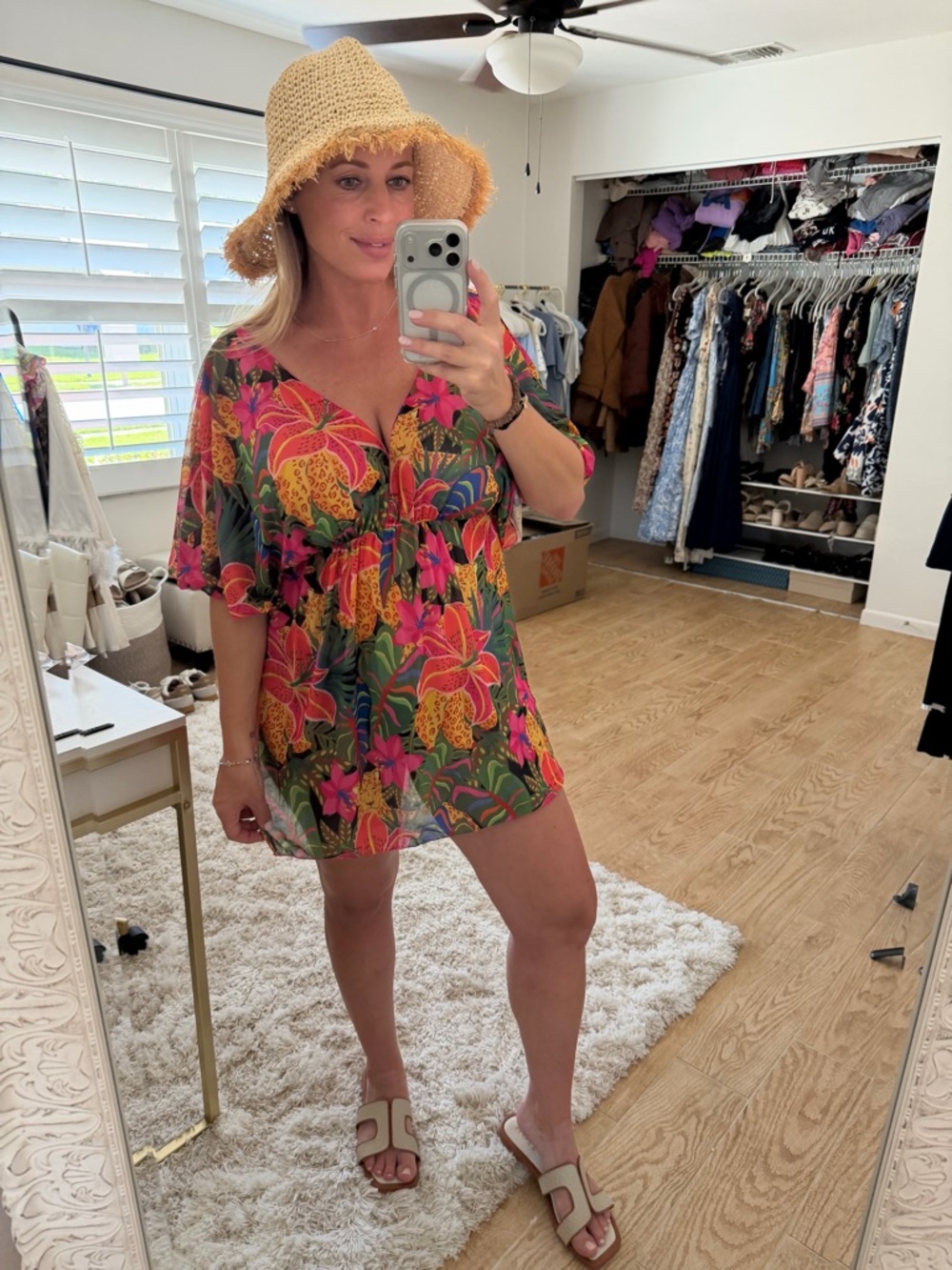 Tropical Swim Cover-Up Tunic